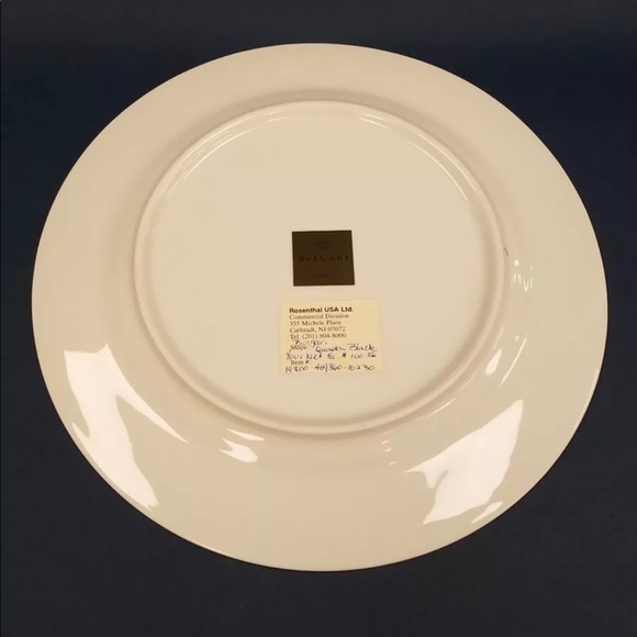 BULGARI "QUADRI BLACK" SERVICE PLATE 12" ROSENTHAL PORCELAIN NEW IN BOX GERMANY - Picture 3 of 5
